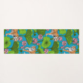 Tijgers in de roze lotusvijver yogamat (Achterkant (horizontaal))