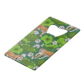 Tijgers in de witte lotusvijver creditkaart flessenopener (Voorkant Gekanteld)