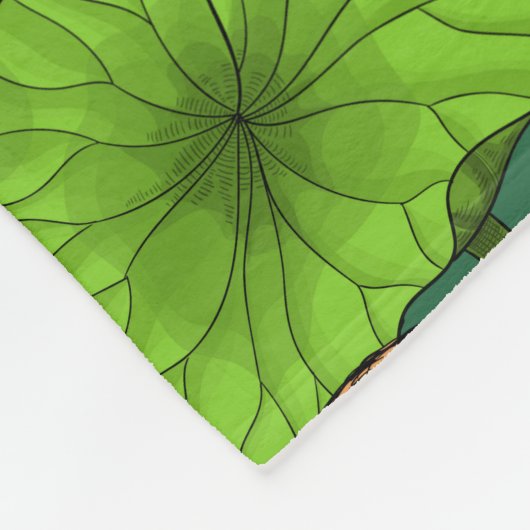 Tijgers in de witte lotusvijver fleece deken (Hoek)