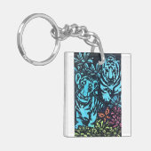 tijgers in kleur sleutelhanger (Voorkant Links)