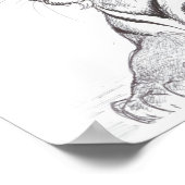 Tijgers in zwart poster (Hoek)