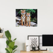 Tijgers, mannetjes en vrouwtjes, poster (Thuiskantoor)