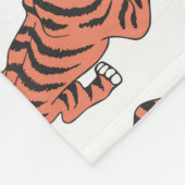 tijgers, met de hand getekend naadloos patroon. fleece deken (Hoek)