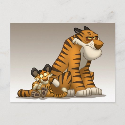 Tijgers op een Briefkaart (Voorkant)