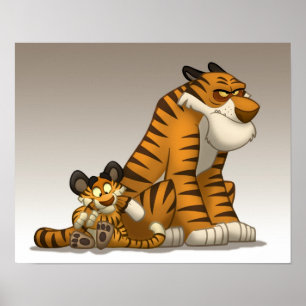 Tijgers op een Poster
