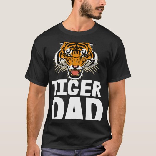Tijgers Papa Roaring Tiger T - shirts Mannen (Voorkant)