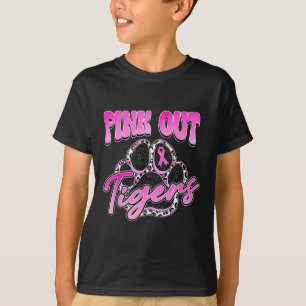Tijgers Pink Out Football Aanpakken borstkanker vr T-shirt