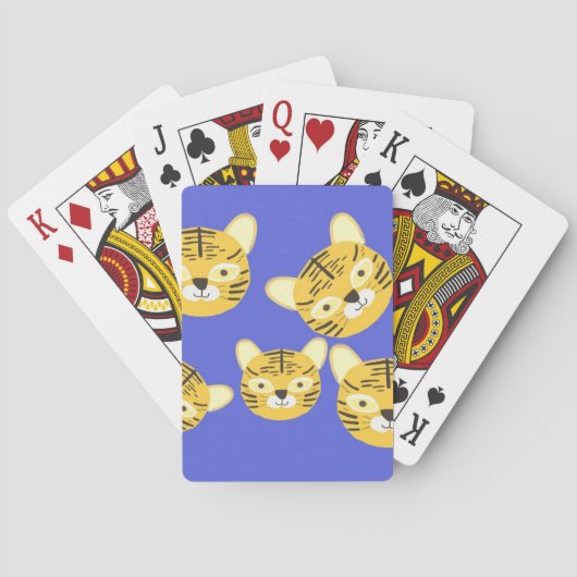 Tijgers schilderen kunst pokerkaarten (Achterkant)