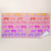 Tijgers schilderij stijl strandlaken (Voorkant)