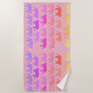 Tijgers schilderij stijl strandlaken