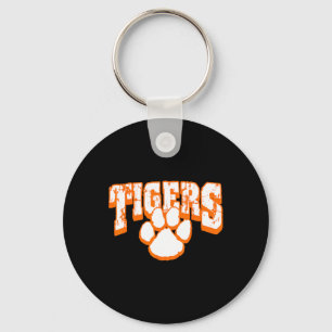 Tijgers School Spirit Mascotte Terug naar school O Sleutelhanger