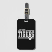  Tijgers School Sportnaam Retro Bagagelabel (Voorkant (verticaal))