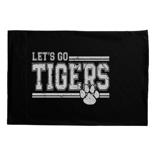 Tijgers School Sportnaam Retro Kussensloop (Achterkant)