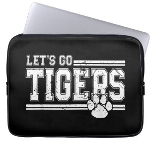  Tijgers School Sportnaam Retro Laptop Sleeve