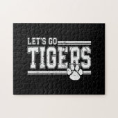 Tijgers School Sportnaam Retro Legpuzzel (Horizontaal)