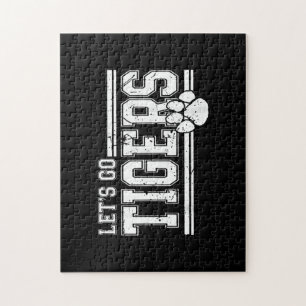 Tijgers School Sportnaam Retro Legpuzzel