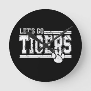  Tijgers School Sportnaam Retro Ronde Klok