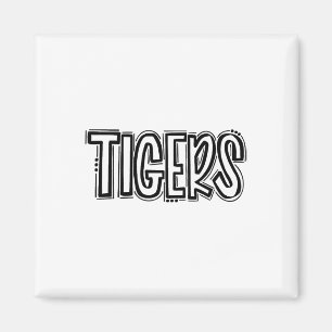 Tijgers Swash School Spirit Oranje Zwart Voetbal F Magneet