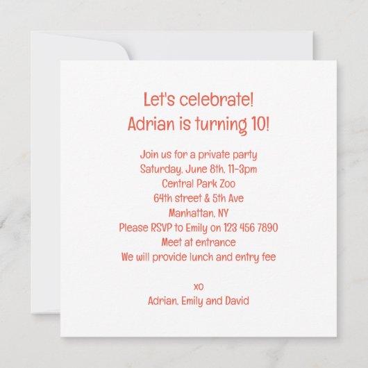 Tijgers vieren, tijger afbeelding verjaardag kaart (Achterkant)