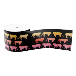 Tijgers wilde katten grosgrain lint