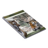 Tijgers, Zebra, Giraffe, primitief Oerwoud Notitieboek (Rechterzijde)