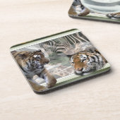 Tijgers, Zebra, Giraffe, primitief Oerwoud Onderzetter (Linkerzijde)