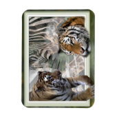 Tijgers, zebra, giraffe, primitieve jungle magneet (Verticaal)