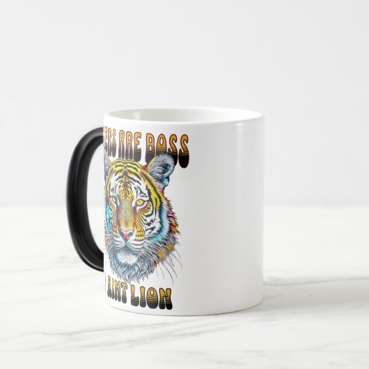 Tijgers zijn baas | I Aint Lion Magische Mok (Voorkant links)