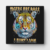 Tijgers zijn baas, ik schilder leeuw grappig citaa fotoplaat (Voorkant)