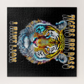 Tijgers zijn baas, ik schilder leeuw grappig citaa legpuzzel (Horizontaal)