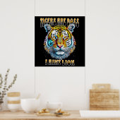 Tijgers zijn baas, ik schilder leeuw grappig citaa poster (Keuken)