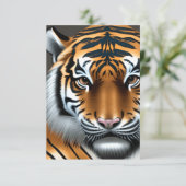 Tijgers zijn een van de mooiste en meest herkenbar bedankkaart (Staand voorkant)