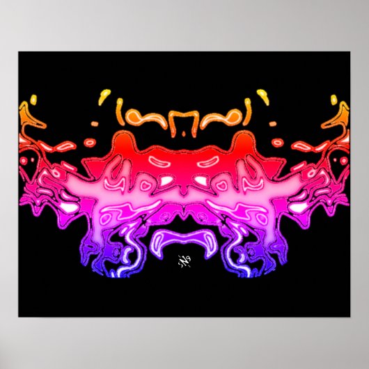 Tijgerschets (geel 2) poster (Voorkant)