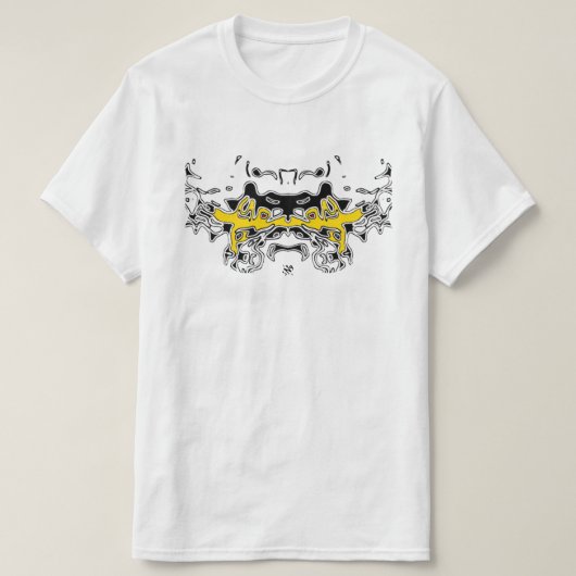 Tijgerschets (geel) t-shirt (Design voorkant)