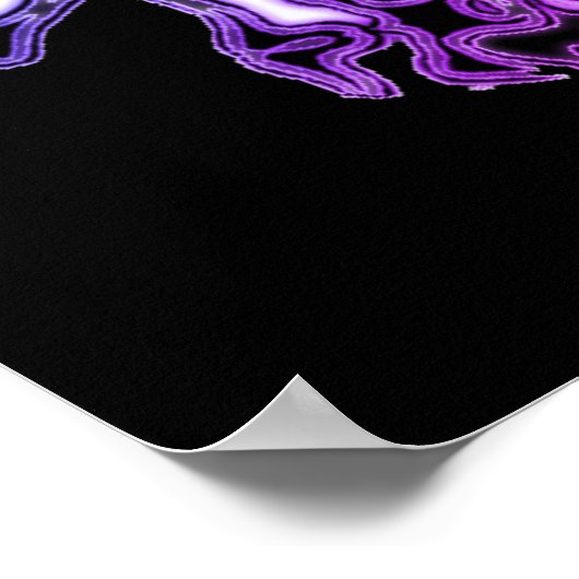 Tijgerschets (wit 3) poster (Hoek)