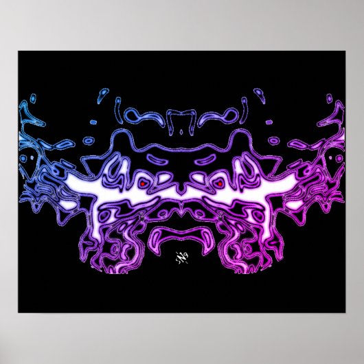 Tijgerschets (wit 3) poster (Voorkant)