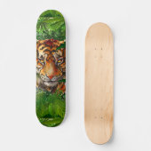 Tijgerskateboard | Oerwoud Kunstskateboard Persoonlijk Skateboard (Voorkant)
