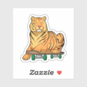 tijgerskateboard sticker (Vel)