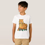 tijgerskateboard t-shirt (Voorkant volledig)