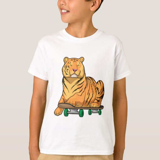 tijgerskateboard t-shirt (Voorkant)