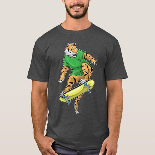 tijgerskateboard t-shirt (Voorkant)