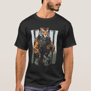 Tijgersoldaat Grote Katachtigen Safari Dieren T-shirt