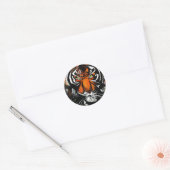 Tijgerstaart Ronde Sticker (Envelop)