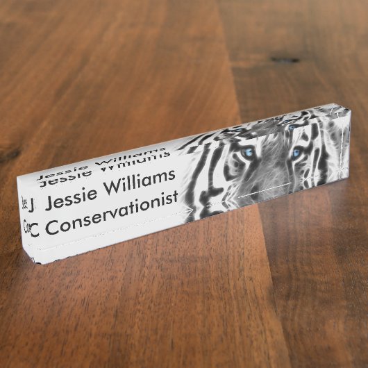 tijgerstapes naambordje (Zijkant)