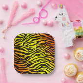 tijgerstapes papieren bordje (Feest)