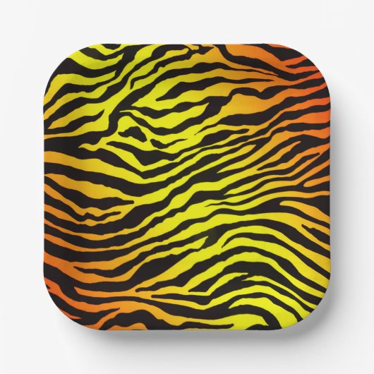 tijgerstapes papieren bordje (Voorkant)
