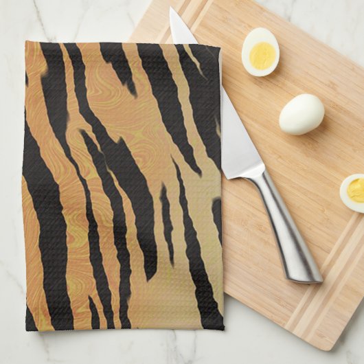 tijgerstapes theedoek (Quarter Fold)