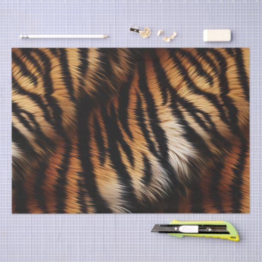 tijgerstapes tissuepapier (Craft)