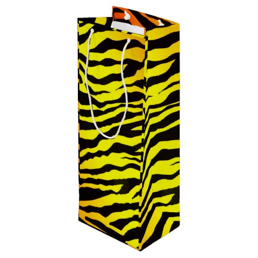 tijgerstapes wijn cadeautas (Achterkant Gekanteld)