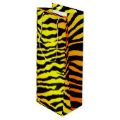 tijgerstapes wijn cadeautas (Voorkant Gekanteld)